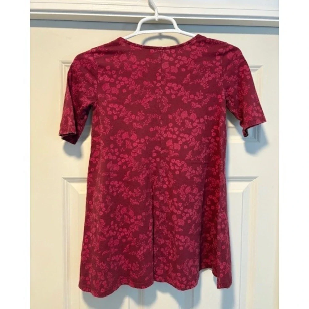 Old Navy burgundy floral patterned dress girls size 8